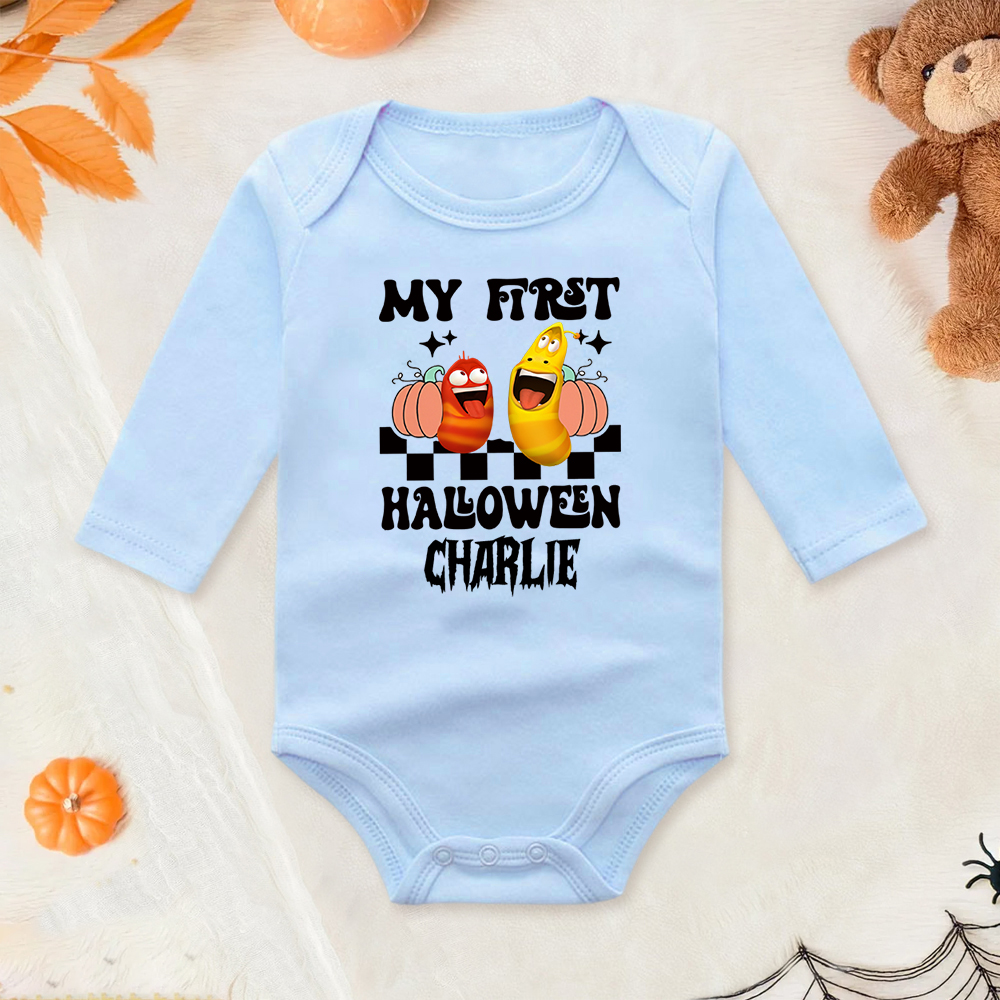 Personalized Larva's Halloween Funny Baby Romper | Larva02