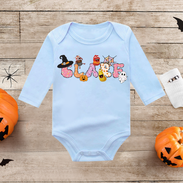Personalized Larva's Halloween Funny Baby Romper | Larva15