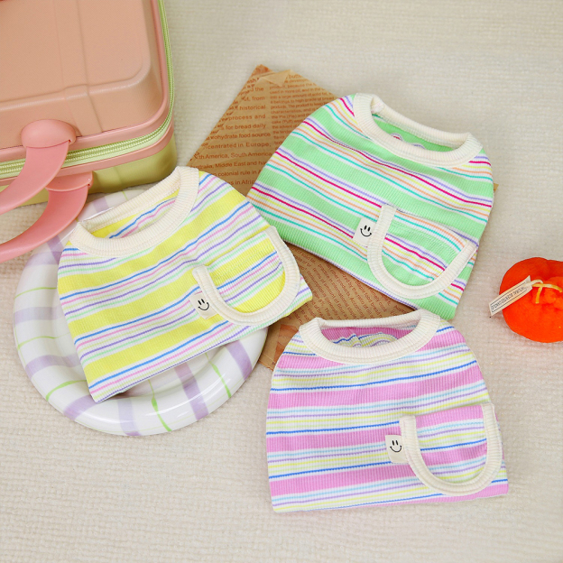 Personalized Cute Stripe Pet Summer Cool Vest | BKPet204