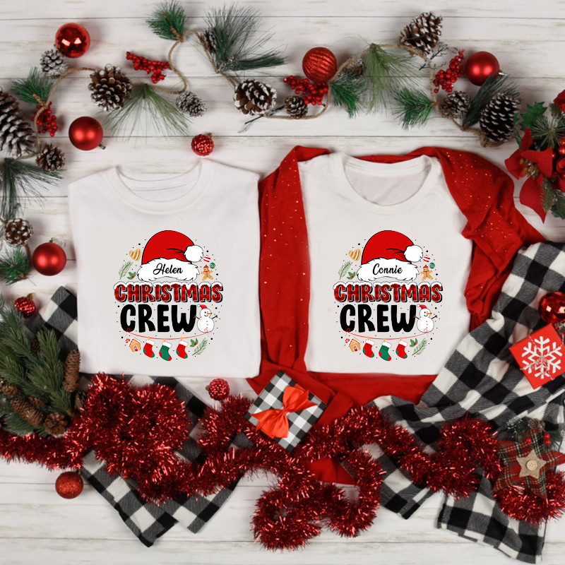 Personalized Family Christmas Monogrammed Name T-Shirt| Match0416