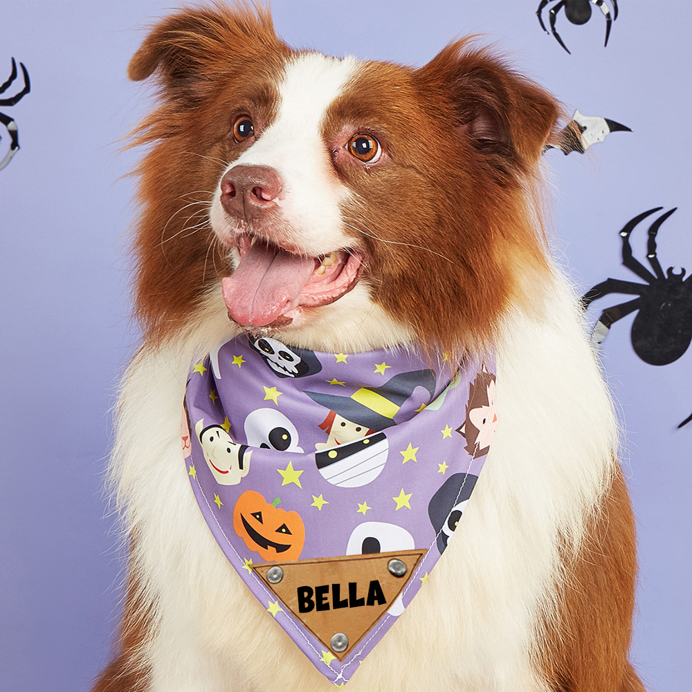 Personalized Halloween Dog Bandana for Comfort & Unique | CWHalloween57