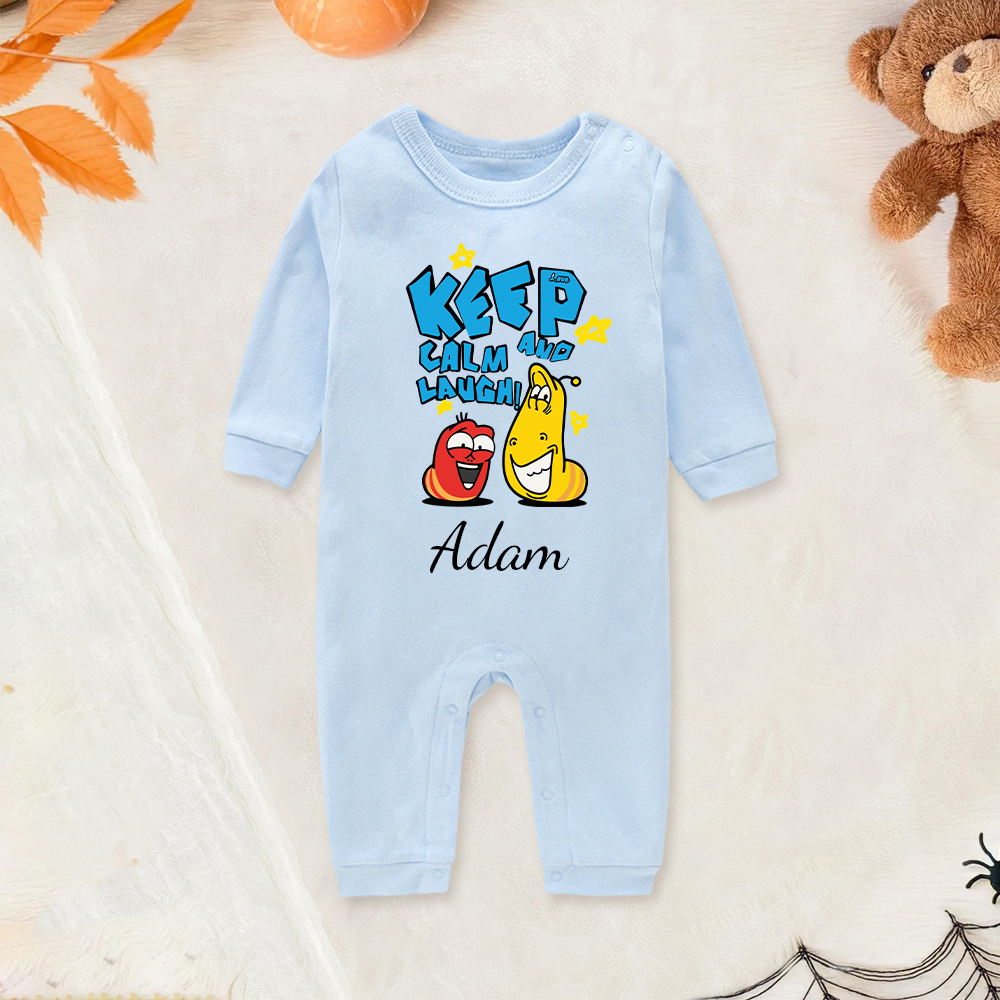 Personalized Larva's Funny Baby Romper | Larva25