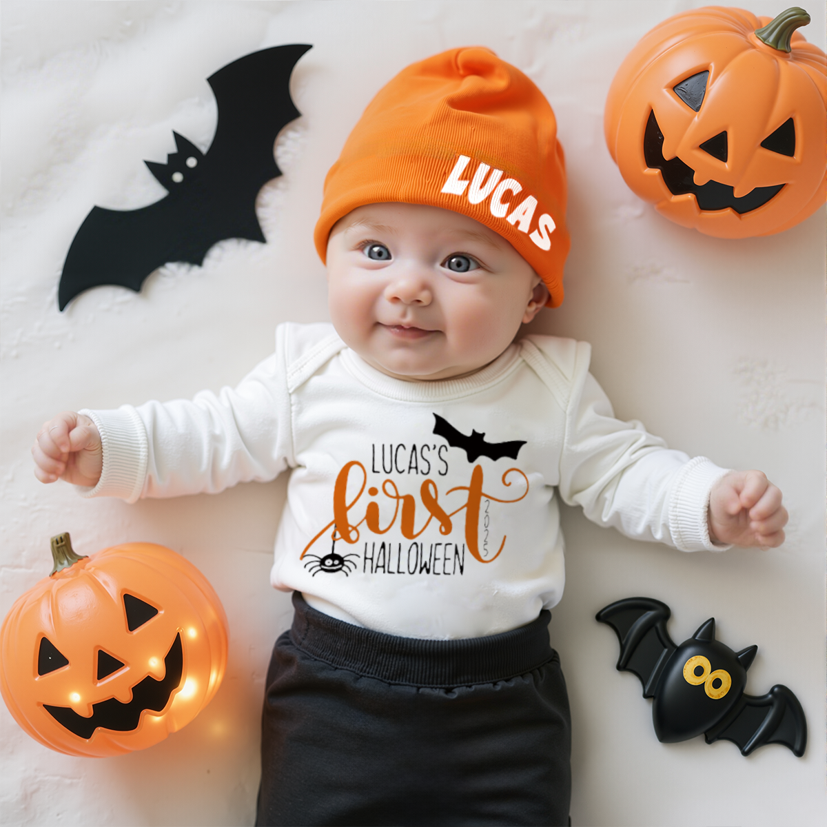 Personalized Baby First Pumpkin Outfit Set | CWHalloween62