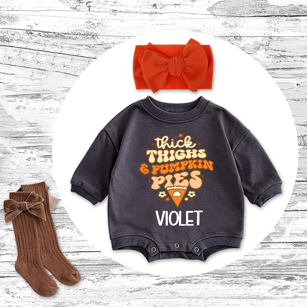 Personalized Thanksgiving Baby Girl Outfit | CWThanks01
