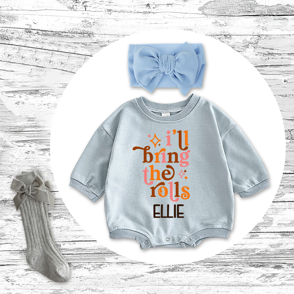 Personalized Thanksgiving Baby Girl Outfit | CWThanks01