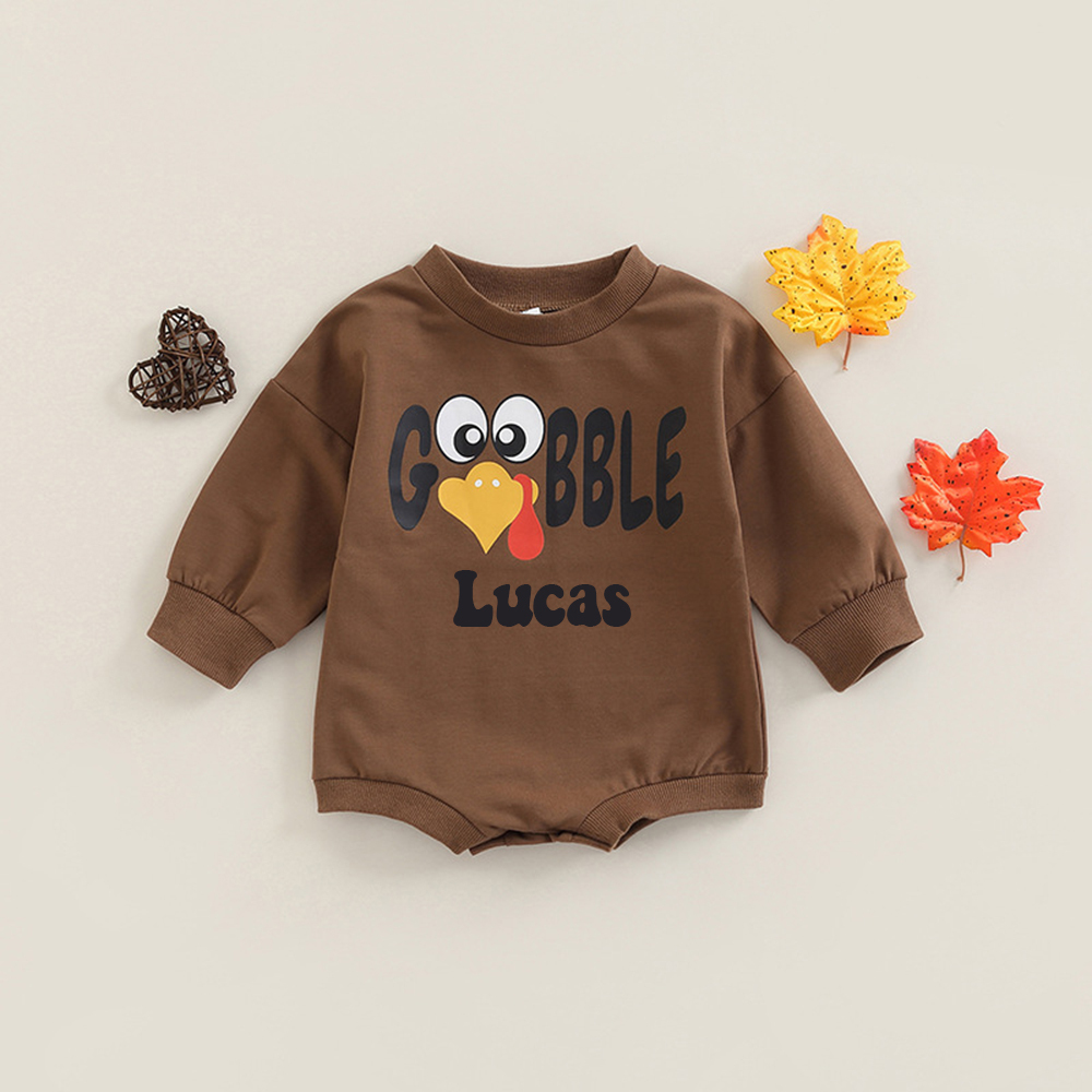 Personalized Baby Lovely Thanksgiving Turkey Sweatshirt | CWThanks05