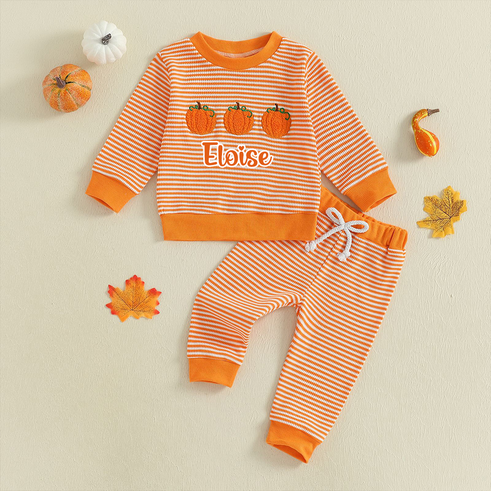 Personalized Kids Halloween Pumpkin Outfit | CWHalloween69