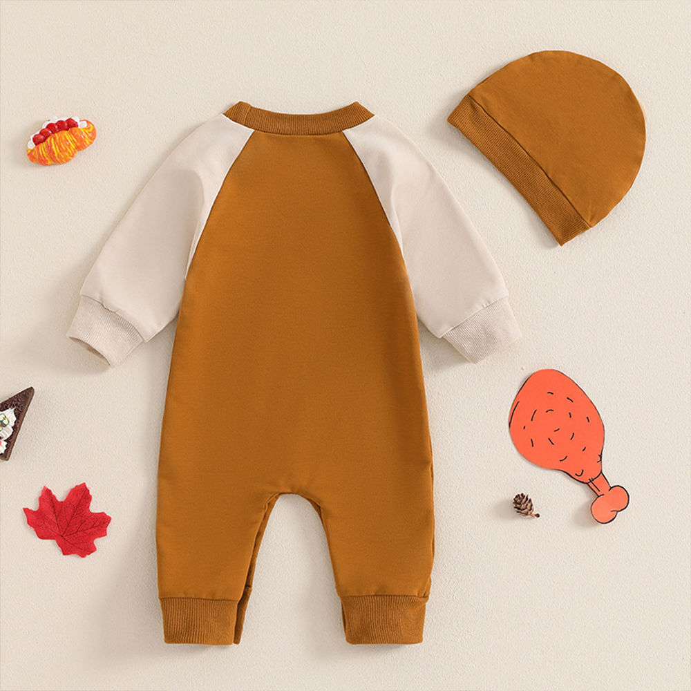 Personalized Baby Thanksgiving Turkey Romper with Hat | CWThanks10