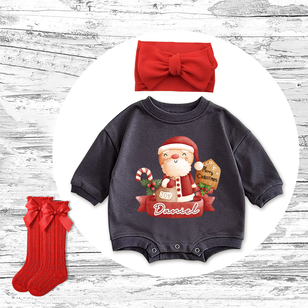 Personalized Christmas Baby Girl Lovely Outfit Set | MCGift150