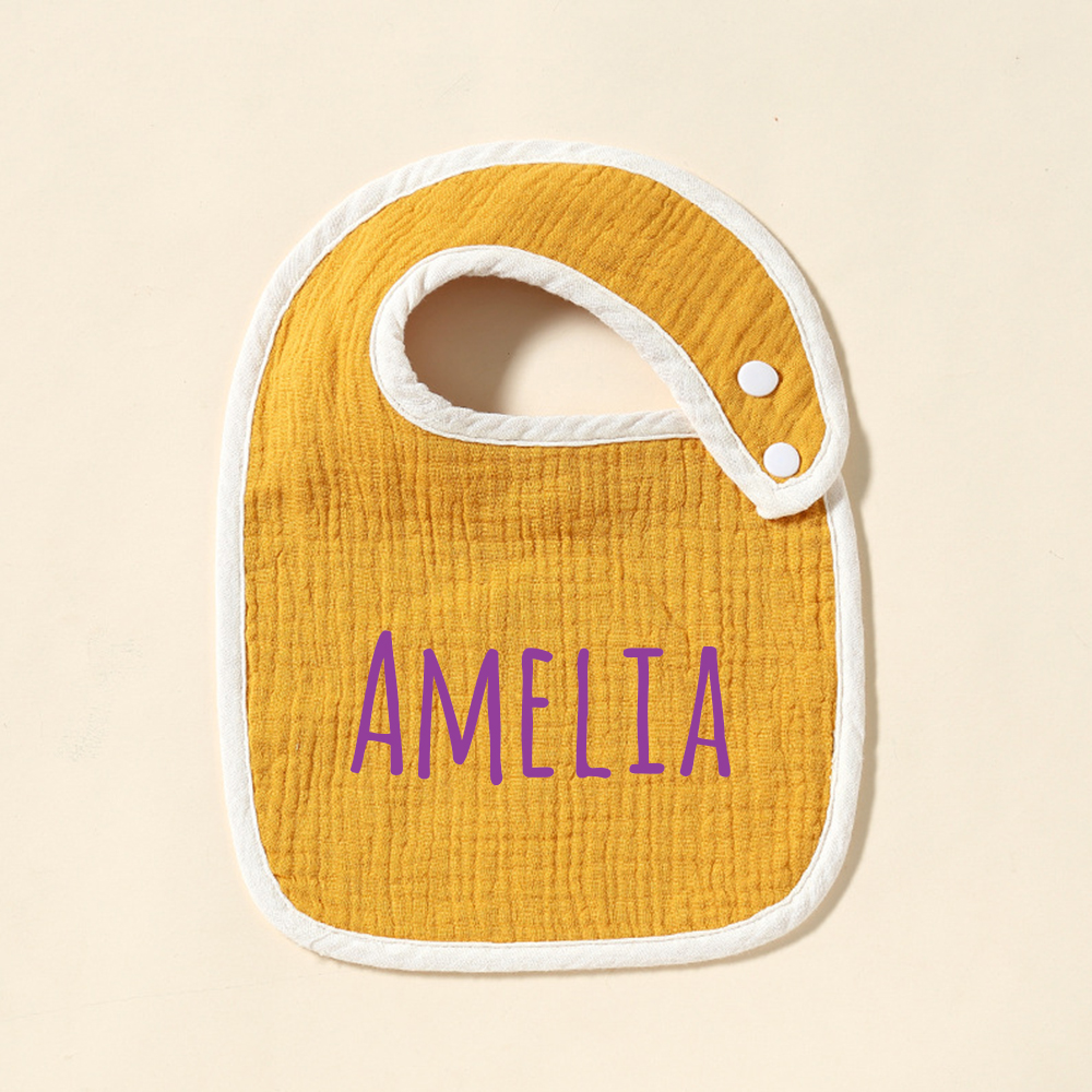 Personalized Embroidered Baby Cotton Bibs | CWBaby306