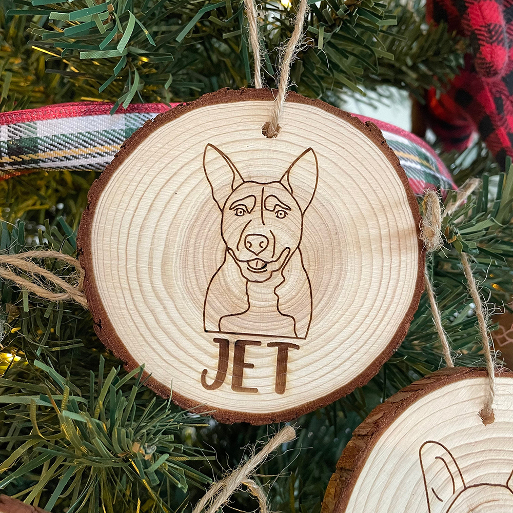 Personalized Pet Wooden Christmas Tree Ornaments | MCGift138