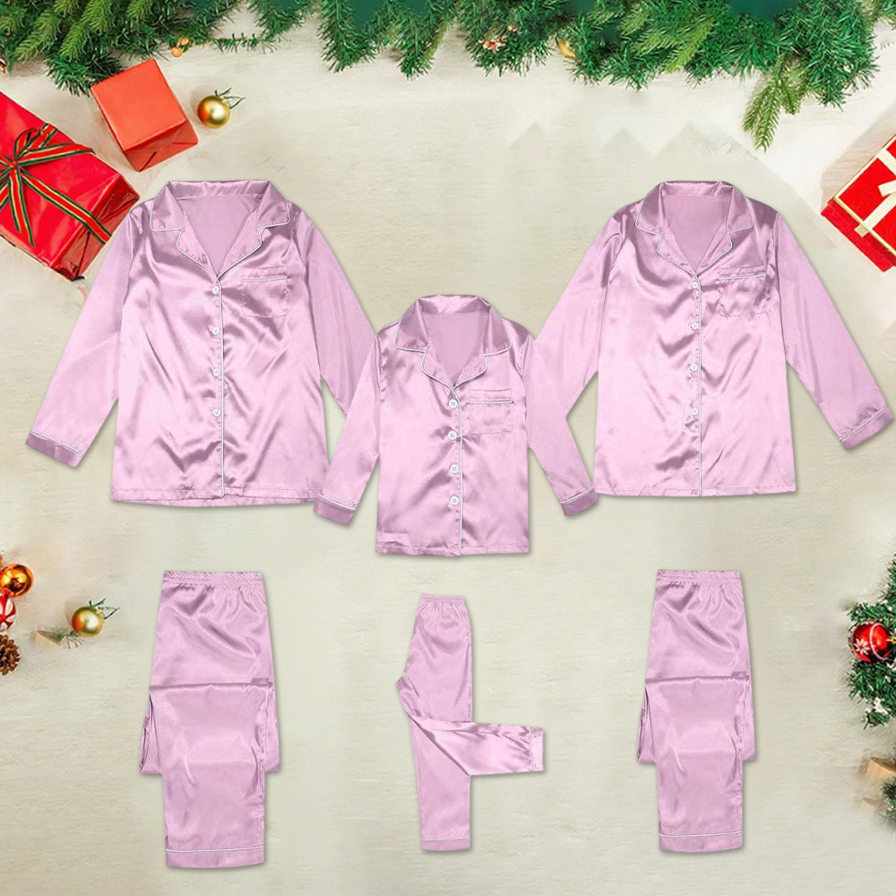 Personalized Christmas Satin Family Pajamas Set | CWFamily119