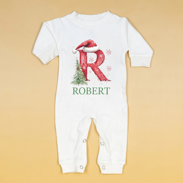 Personalized Baby 1st Christmas Romper and Hat Set | MCGift178