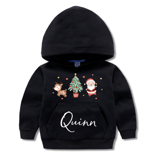Personalized Kids Funny Christmas Hoodie | MCGift179