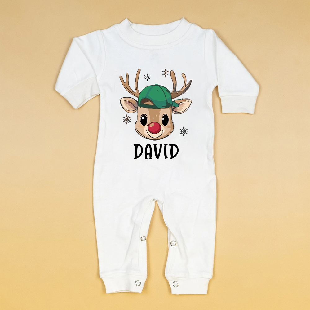 Personalized Baby 1st Christmas Romper and Hat Set | MCGift181