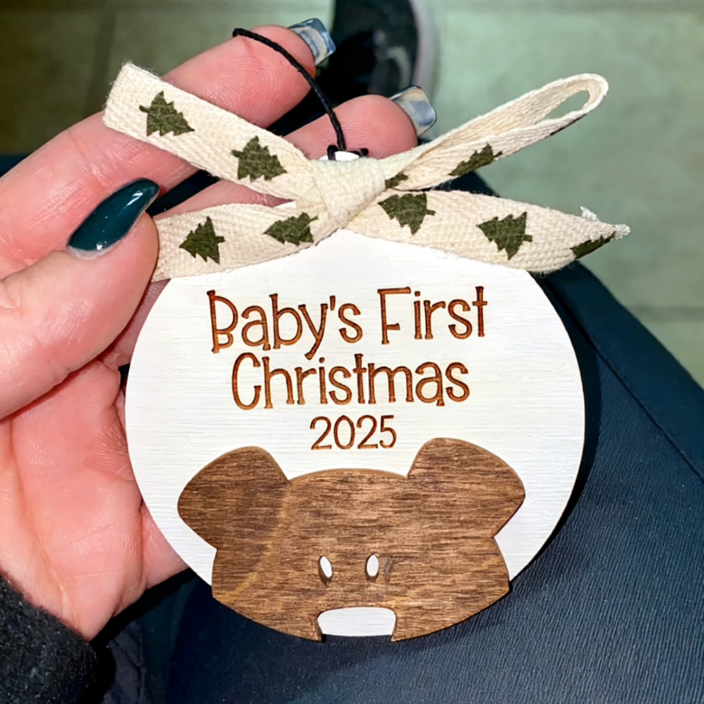 Personalized Wooden Baby's First Christmas Ornaments | MCGift187