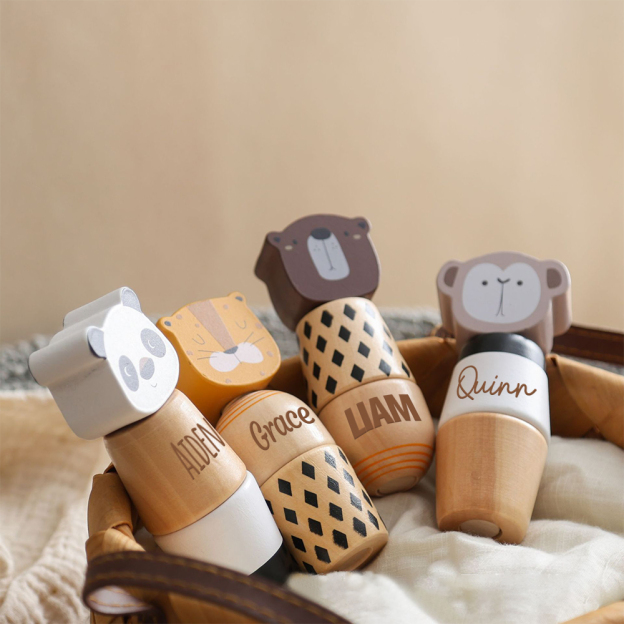 Personalized Wooden Animal Screw Jigsaw Exercises Toys | CWToy159