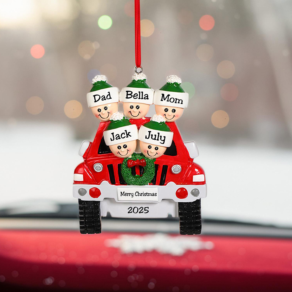 Personalised Car Family Christmas Ornament | MCGift206