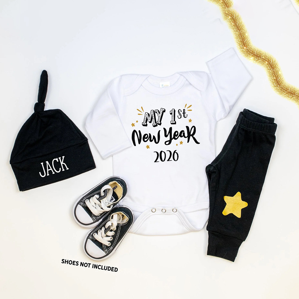 Personalized Baby 1st New Year's Outfit Set | CWBaby125