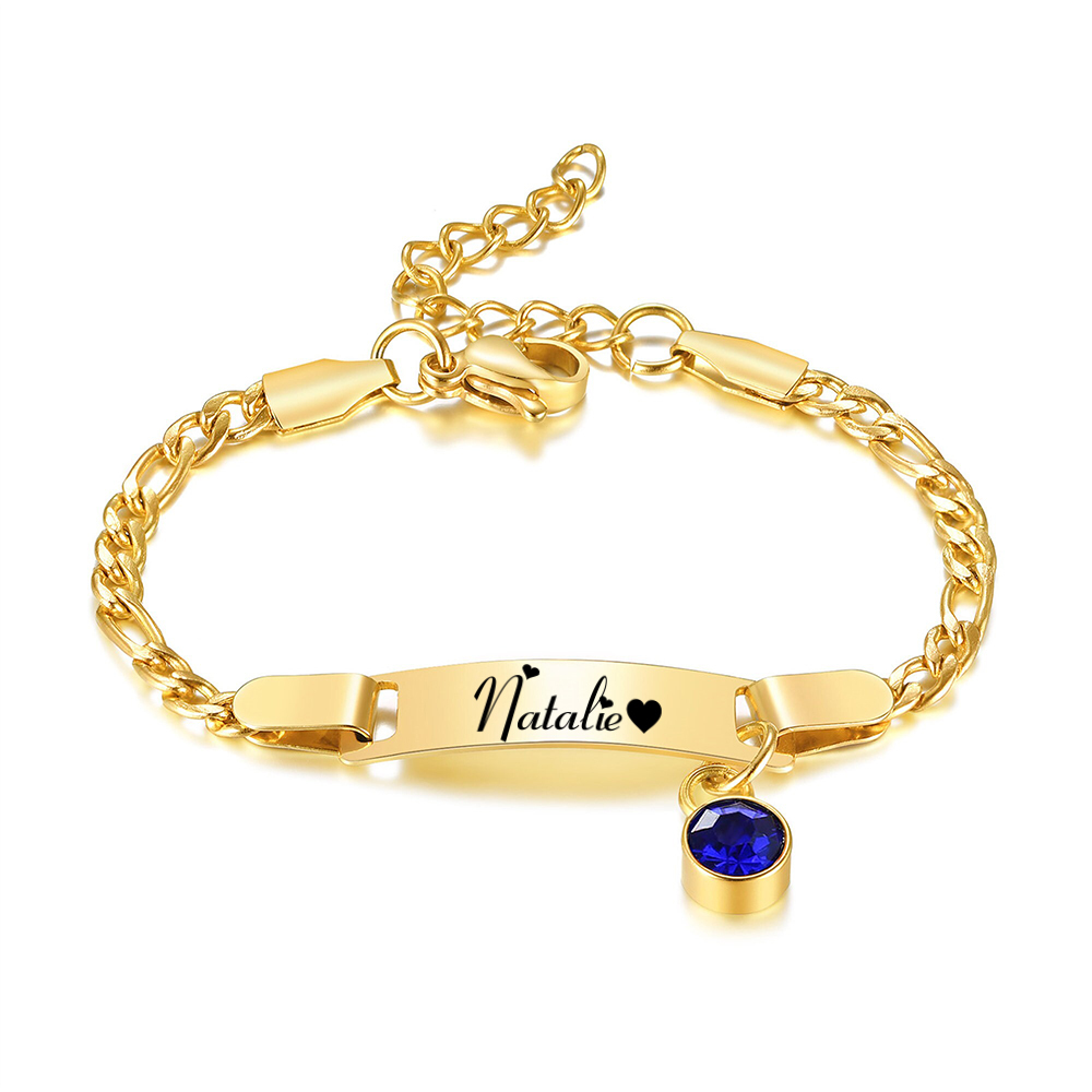 Personalized Baby Birthstone Bracelet | CWBeach338