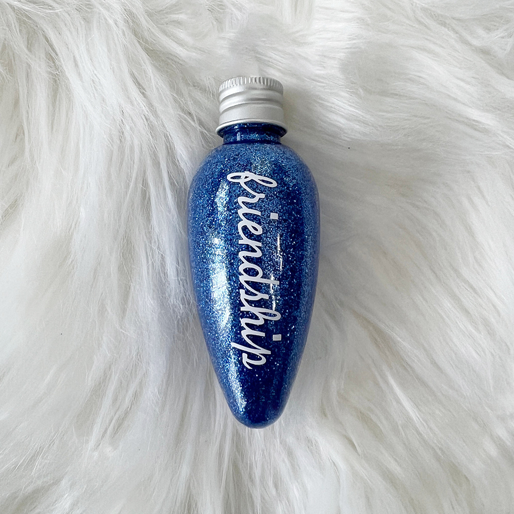 Personalised Glitter Lightbulb Special Christmas Ornament | MCGift212