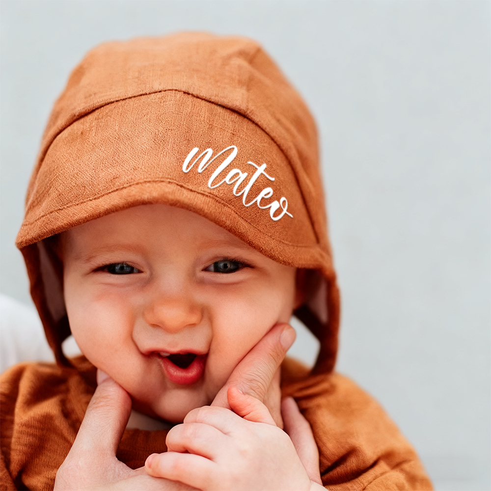 Personalized Organic Cotton Linen Sun Hat | HSKid75