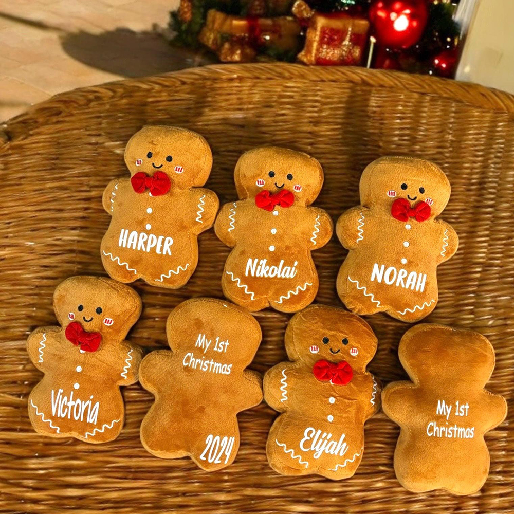 Personalized Christmas Gingerbread Plush Toys Ornament | MCGift224
