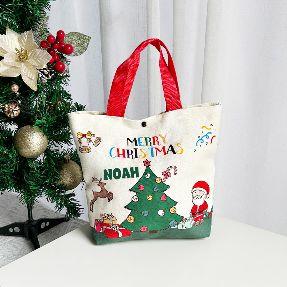 Personalized Recyclable Canvas Christmas Gift Bag | MCGift230
