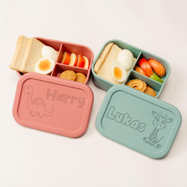 Personalized Kid Silicone Bento Lunch Box | CWBaby353