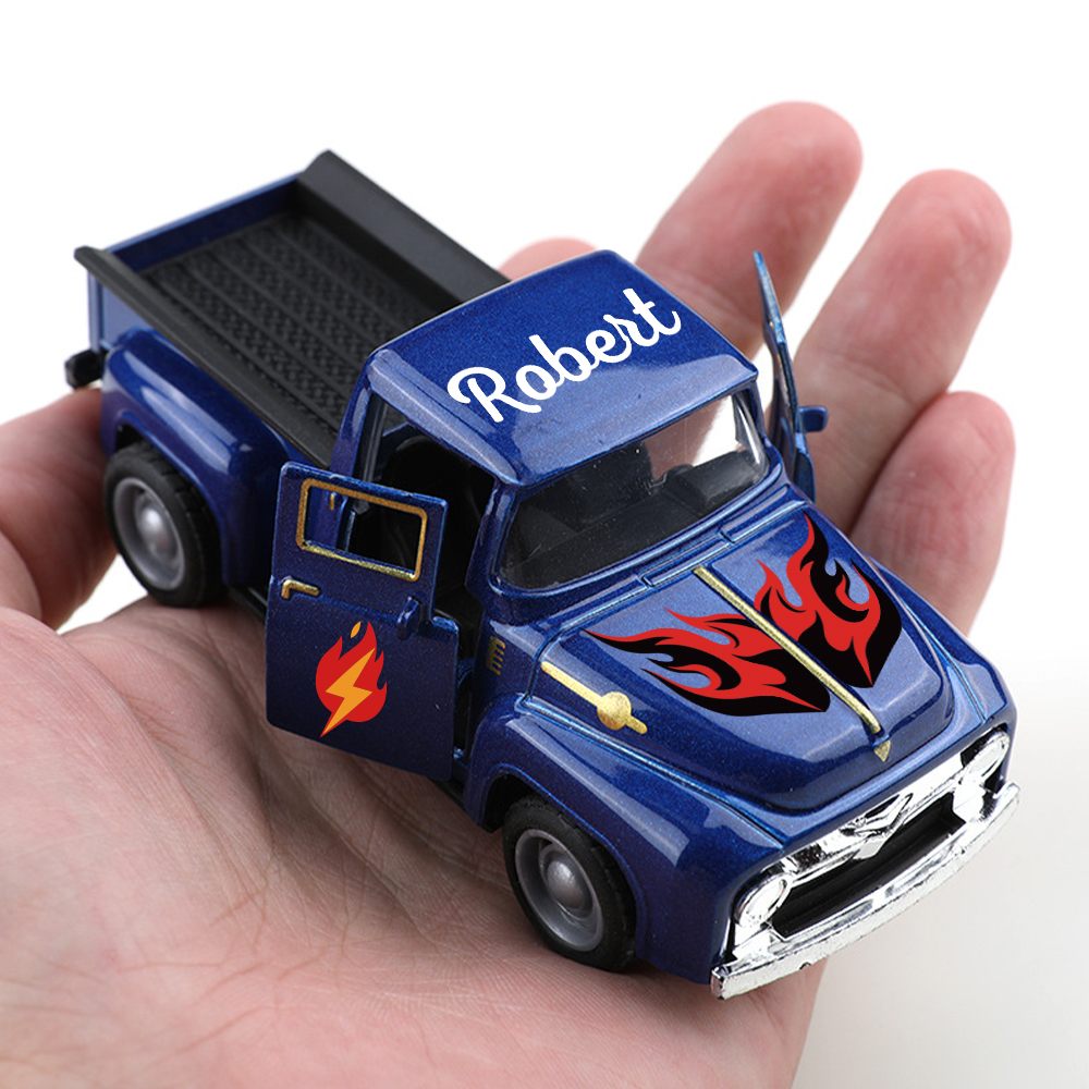 Personalized Toy Pickup Truck Custom Name & Pattern | CWToy167