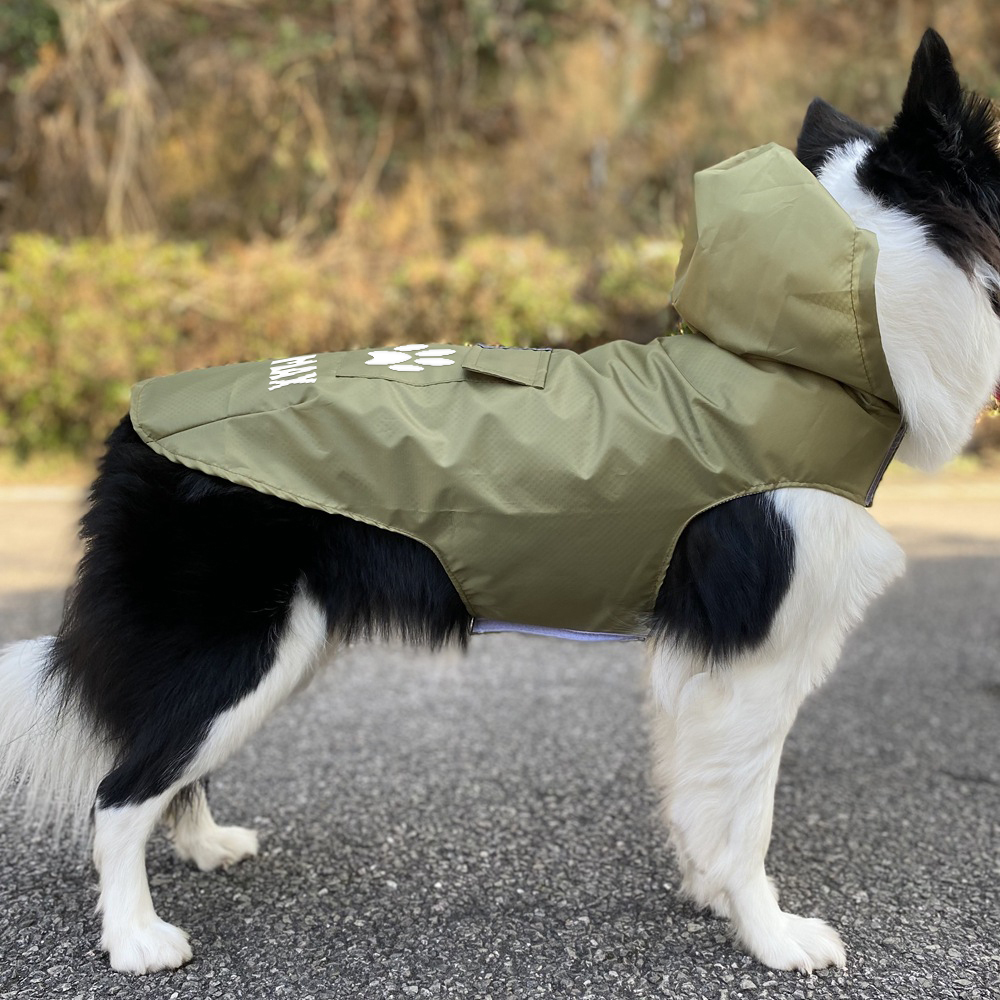 Personalized Pets Waterproof and Reflective Raincoat | BKPet270