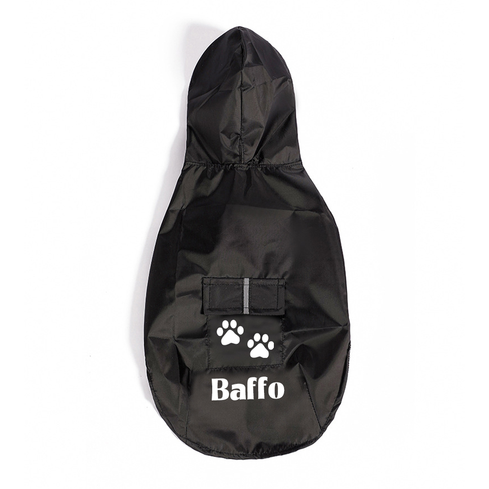 Personalized Pets Waterproof and Reflective Raincoat | BKPet270