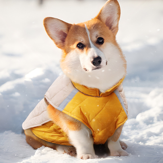 Personalized Pet Winter Warm Reflective Safety Puffer Vest | BKPet274