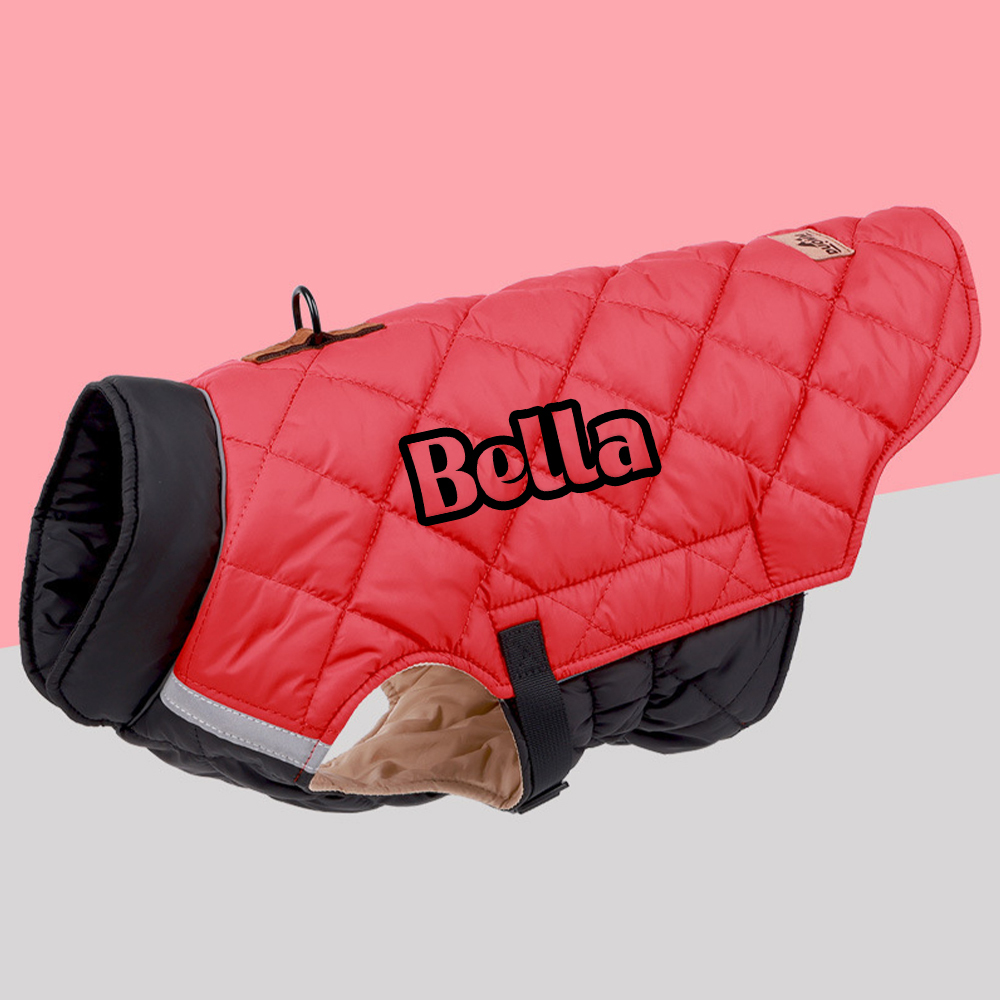Personalized Pet Winter Warm Reflective Safety Puffer Vest | BKPet274