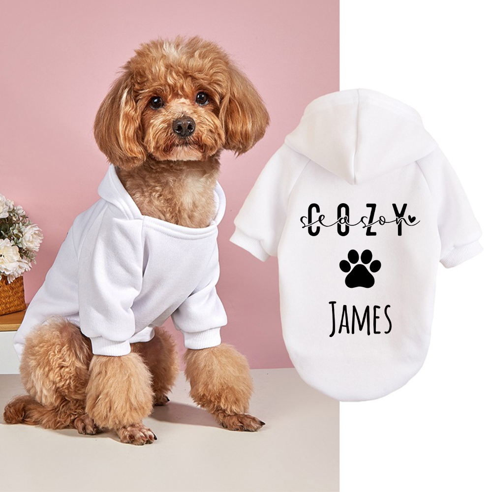 Personalized Cozy Season Warm Puppy Hoodie | BKPet282