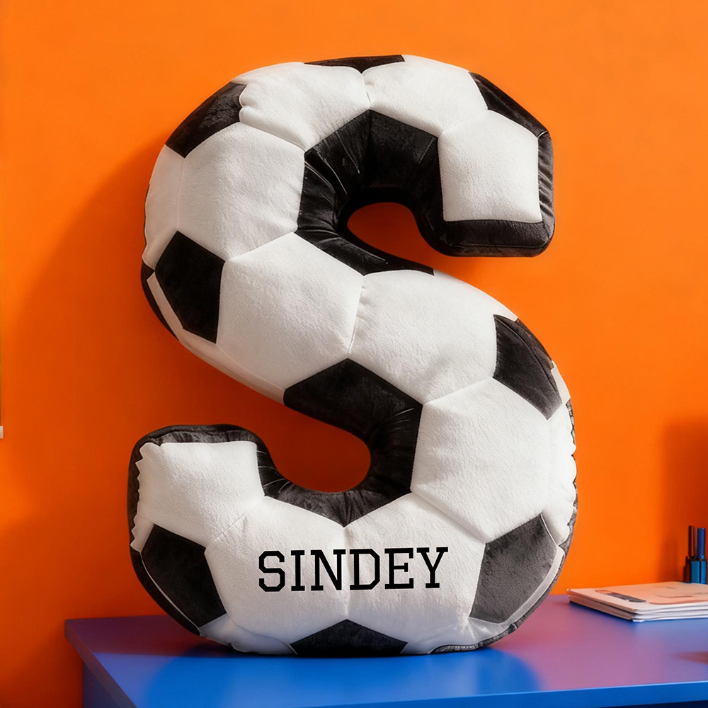 Personalized Soccer Letter Sport Pillow | CWGift07
