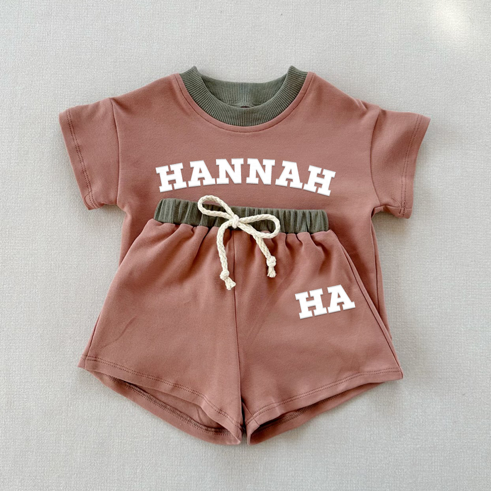 Personalized Embroidery Baby Cotton Cozy Soft Colourful Outfit Set | CWBaby380