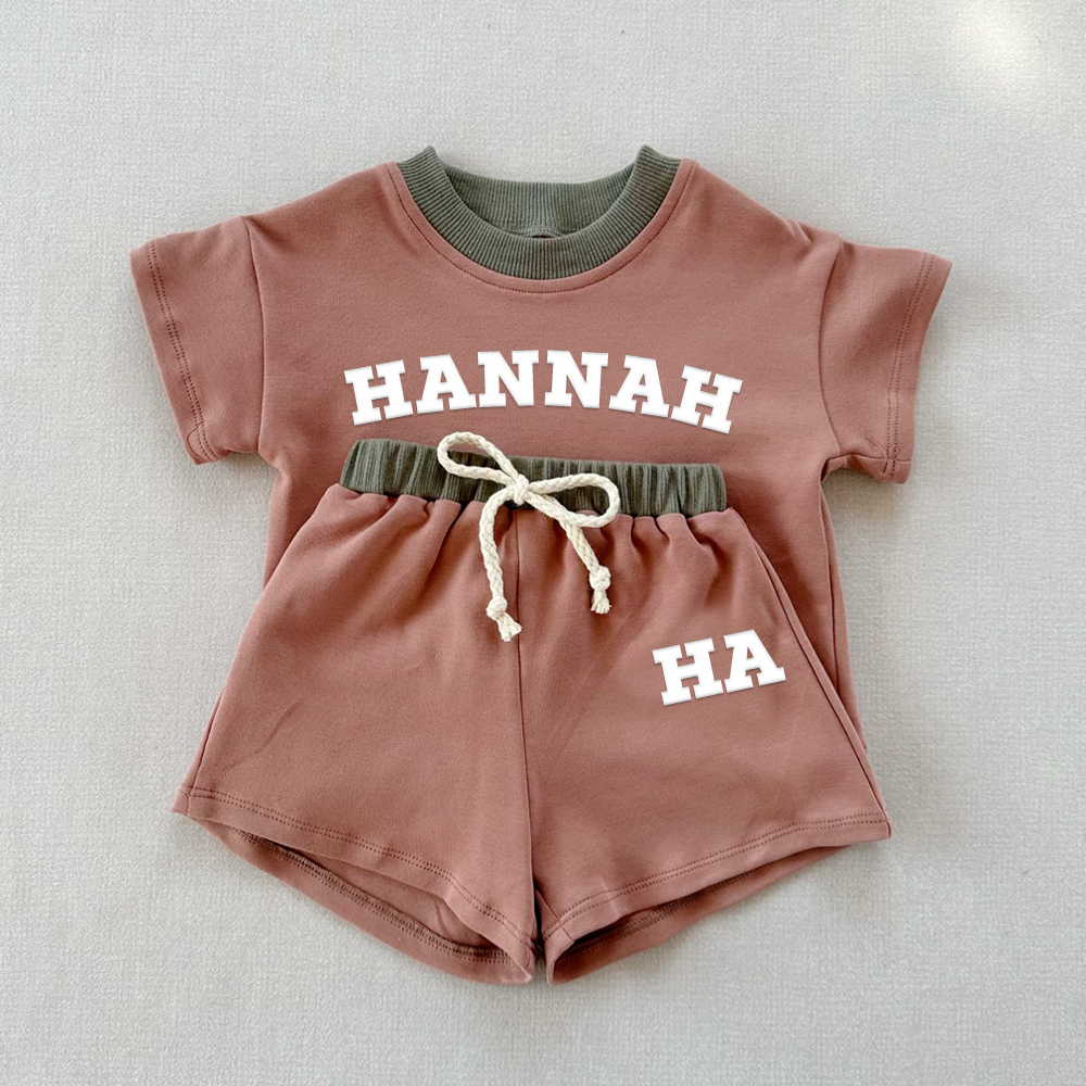 Personalized Embroidery Baby Cotton Cozy Soft Colourful Outfit Set | CWBaby380