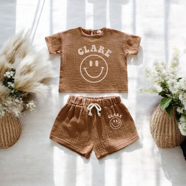 Personalized Baby Cotton Cozy Soft Outfit Set | CWBaby382