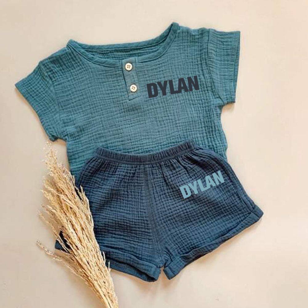 Personalized Baby Cotton Cozy Soft Outfit Set | CWBaby386