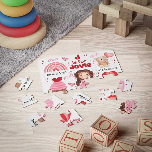Personalize Lovely Kids 18pcs / 30pcs Jigsaw Puzzle | Wood37