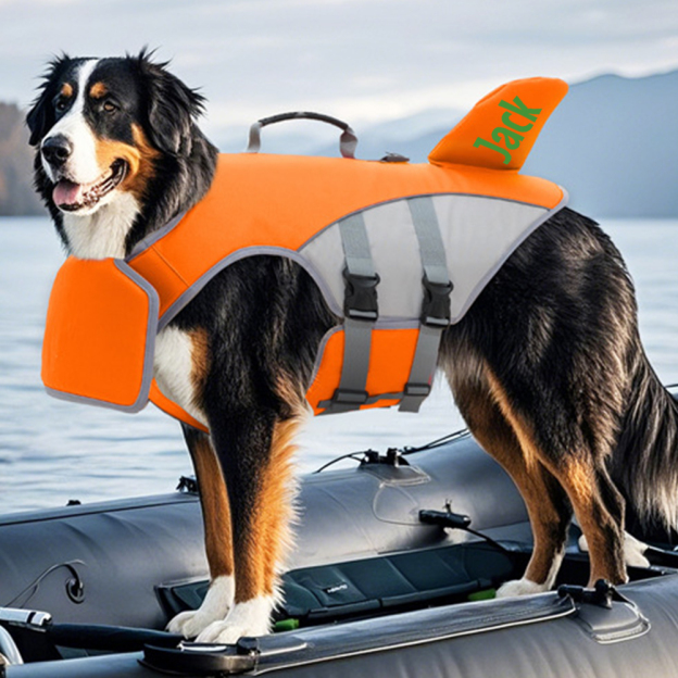 Personalized Pet Outdoor Swimming Life Shark Vest | BKPet311