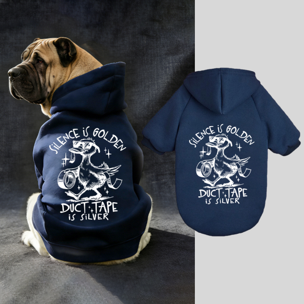 Silence Is Golden Sarcastic Puppy Hoodie | BKPet324