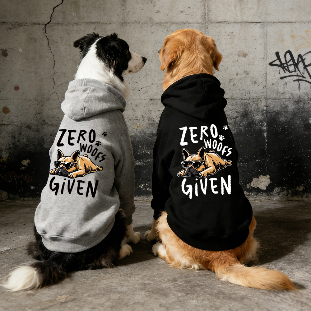 ZERO WOOFS GIVEN Puppy Hoodie | BKPet332