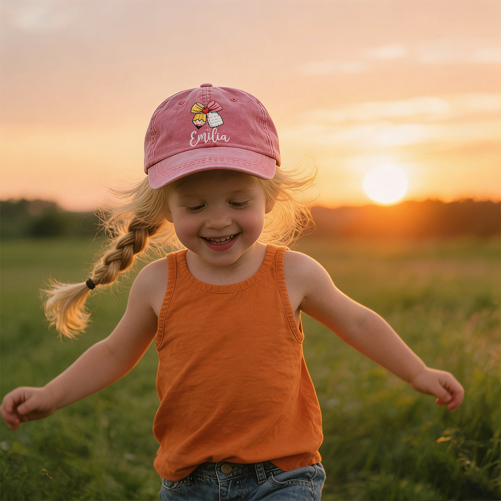 Personalized Embroidery Cute Icon Summer Baseball Hat For Kid | Hskid82