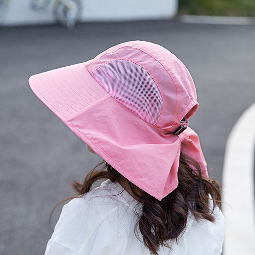 Personalized Kid 2-in-1 Neck Shield Summer Beach Bucket Hat | CWBeach212