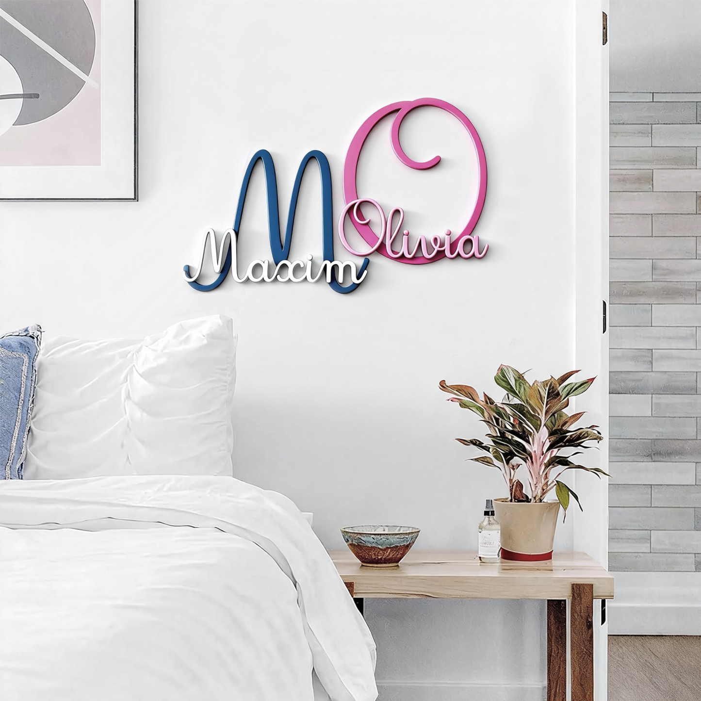 Personalized Monogram Bedroom Door Decoration Name Sign | CWBaby388