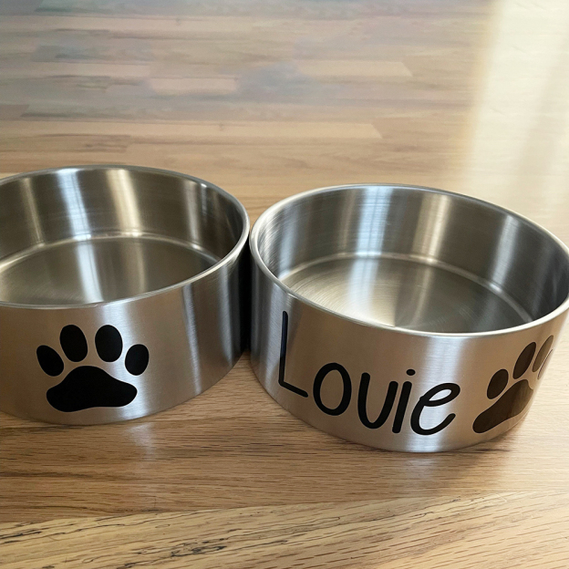 Personalized Pet Stainless Steel Anti-slip Thickened Food Bowl | BKPet369