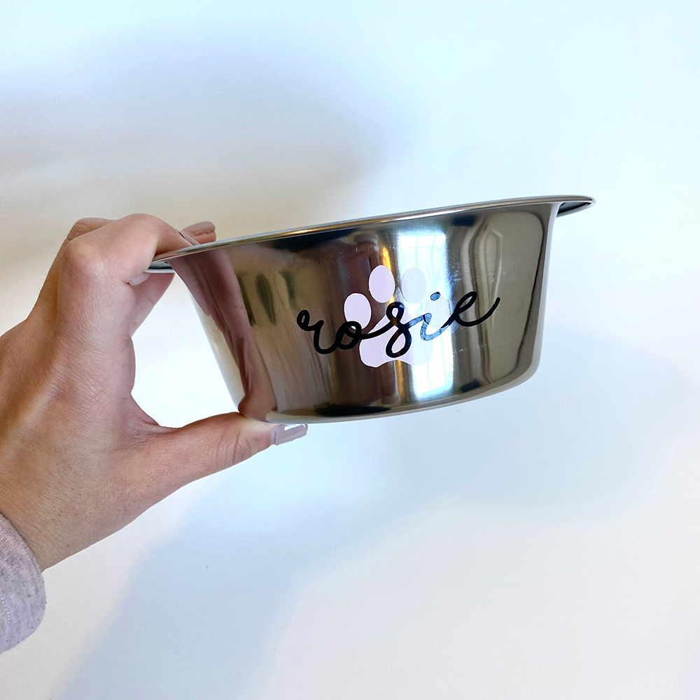 Personalized Pet Stainless Steel Anti-slip Food Bowl | BKPet382