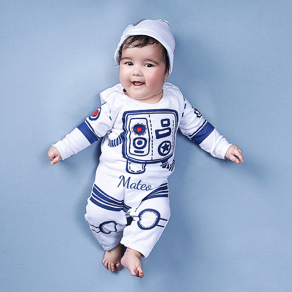 Personalized Baby Space Suit and Hat Set | CWBaby401